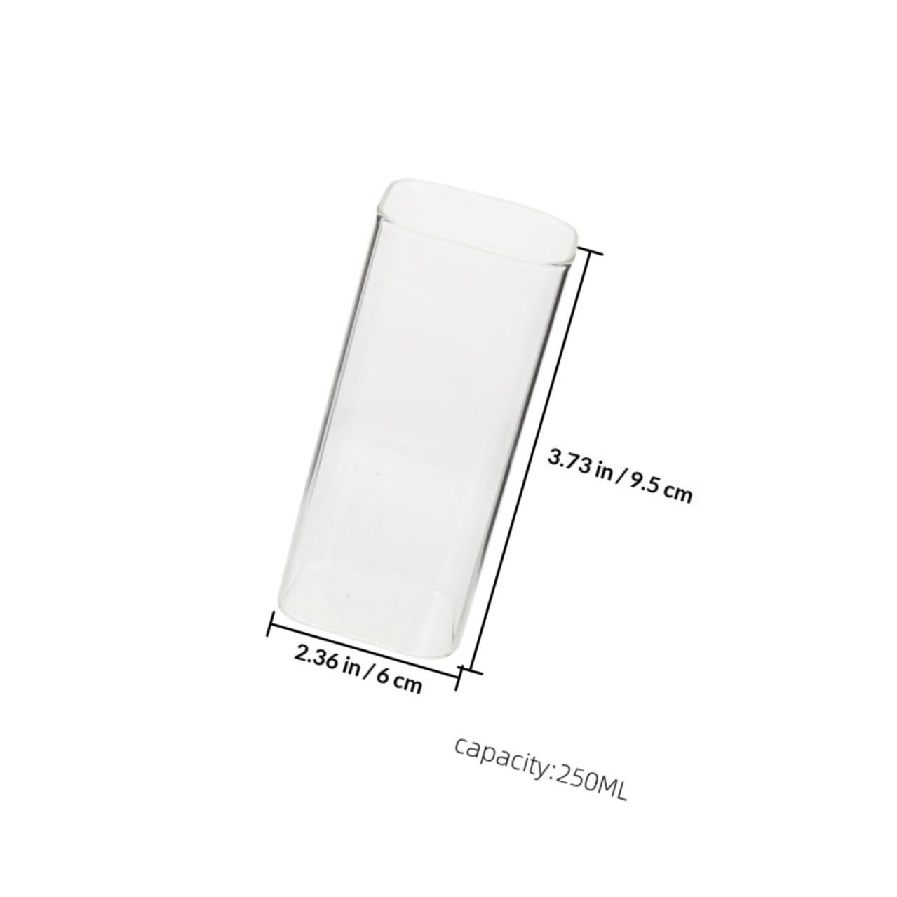 Zerodeko 6 Bicchieri Set Resistenti al Calore da 250ml in Vetro