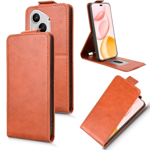 Housse Honor 400 Pro à clapet magnétique et support vidéo TPU marron