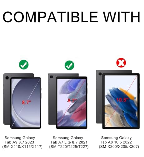 Coque Samsung Galaxy Tab A7 Lite antichoc violette à support robuste - 6