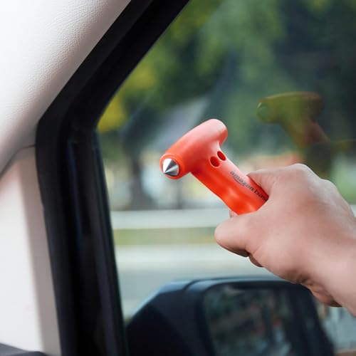 Image of Amazon Basics Emergency Seat Belt Cutter and Window Hammer Tool, Car Accessories, Pack of 2