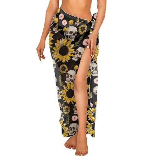 JEOCODY Swimsuit Coverup for Women Trendy Plus Size Beach Coverup Soft Beach Sarong Wrap Bottom