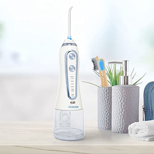 NEOPULSE® - Jet Dentaire NP2 Easy, Hydropulseur de voyage, Jet Multi-Usage : 8 canules, Élimine la Plaque dentaire , 5 Niveaux de Pression, marque française, service client en France Cover