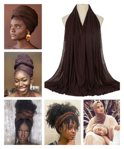 Harewom 4PCS Turban Head Wraps for Black Women - African Stretchy Headwraps and Hair Scarves for Natural Hairstyles