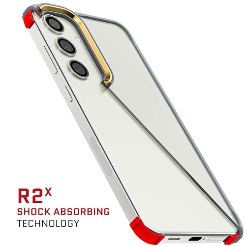 Image of Ghostek Covert Samsung Galaxy S24 Plus Clear Case with Military Grade Shockproof Protection, Non-Slip Grip, Protective Silicone Phone Cover Designed for 2024 Galaxy S24+ (6.7 inch) (Gray)