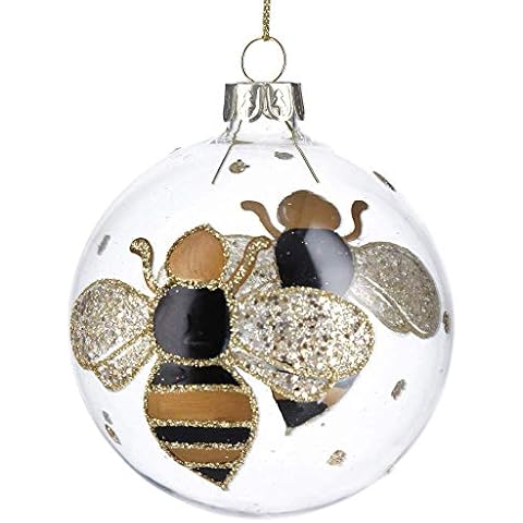 Gisela Graham Black and Gold Bumble Bee Bauble Cover
