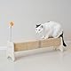 PETKARAY Horizontaler Kratzbaum, Kratzbaum für Katzen, Katzenbaum, 76,2 cm Sisal-Katzenkratzbaum, großer Katzenkratzbaum mit Federspielzeug, schützt Möbel für Indoor-Kätzchen