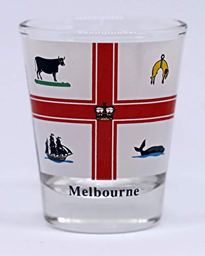 Melbourne Australia Coat Of Arms Shot Glass
