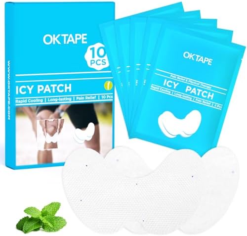 Amazon.com: OK TAPE Cooling Patch for Knee Pain & Sprain, Soft Gel ...