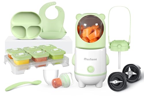 Image of Baby Food Maker, 17 in 1 Set for Baby Food, Baby Food Feeder Pacifier Baby Essentials Gift (Green)
