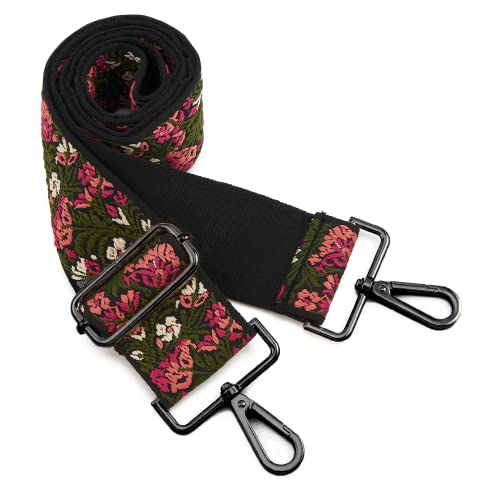 Image of ZOOEASS Nickel Buckles Wide Shoulder Strap Adjustable Replacement Belt Gun Buckles Guitar Style Crossbody Bag Strap