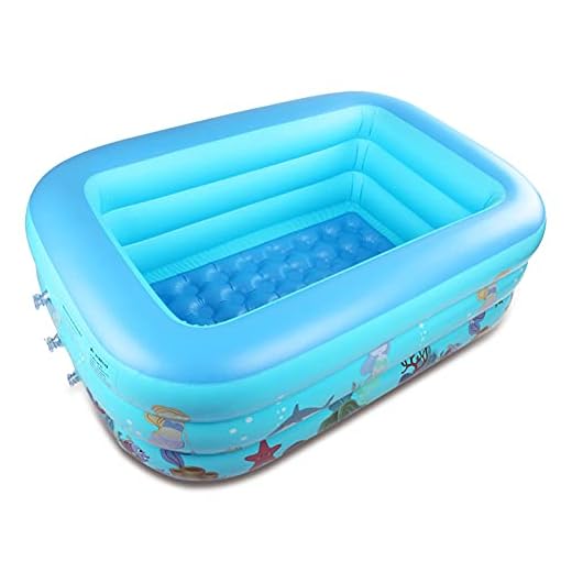 Uppblåsbara Swimmingpool Bärbar Rektangel Swimming Paddling Pool Rektangel Fiskmönster Barnens Fritid Badkar 130 Cm