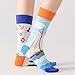 Imagen de NxnChc Calcetines Divertidos Unisex para Mujer y Hombre con Diseños Asimétricos en Par