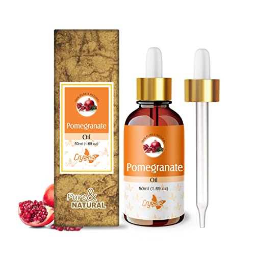 Image of Crysalis Pomegranate (Punica Granatum) Oil |100% Pure & Natural Undiluted Carrier Oil Organic Standard| For Sensitive Skin & Revitalizing Dull Skin - Use On Skin And Hair| 50Ml With Dropper