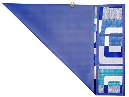 Image of Yellow Weaves� Exclusive Fridge Top Cover and 2 Handle Covers - (Blue Color)