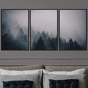 signwin 3 Piece Framed Canvas Wall Art Foggy...