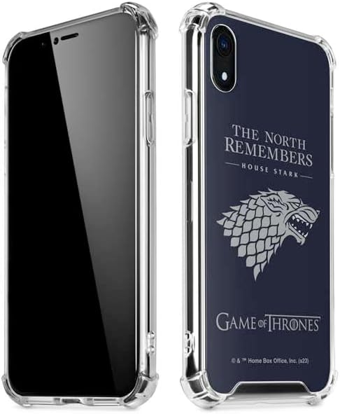Skinit Clear Phone Case Compatible with iPhone XR - Officially Licensed Game of Thrones: House Stark Sigil Design