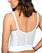 Exquisite Form womens Exquisite Form Fully Women's Front Close Longline Posture #5107530 Bra, White, 36B US
