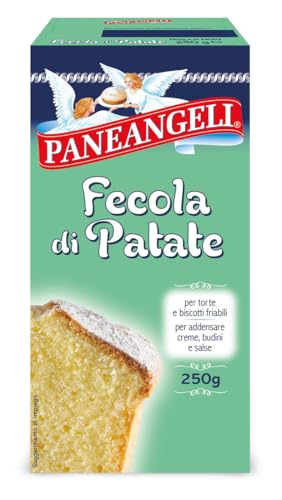 Paneangeli Fecola di Patate 250 g, Pronta per l’Uso, Ideale per Torte e Biscotti Friabili e per Addensare Creme Budini e Salse, Prodotto Vegano, Astuccio da 250 g Complessivi