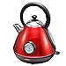 Produktbild LIGHTOP Wasserkocher Teekocher Retro Teekessel Design kabellos Cool Touch Griff Automatisches Ausschalten Mit Thermometer 1,7 Liter 2200 W