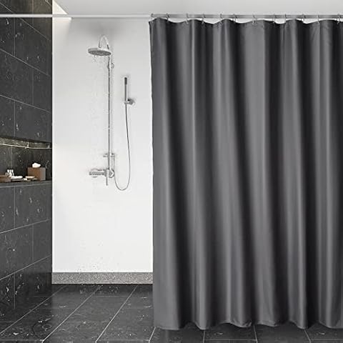DUFU Wasserdichter Duschvorhang, Waschbar Schnelltrocknend Textil Stoff Polyester Badewanne Vorhang Cover