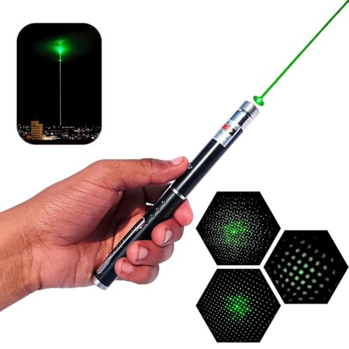 Image of Universal Miniatures Powerful high Beam Ultra Green Lazer Light for Presentation | Best Laser Light with Adjustable Cap for Extra Disco Effect & Different Projects ...