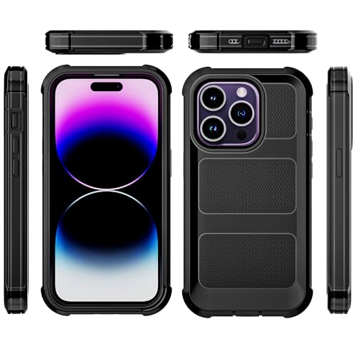 Image of Cubix Armor Defender Rugged Case Compatible for Apple iPhone 15 Pro Max Back Cover Slim, Shockproof, Dual-Layer Design with Camera Protection - Black
