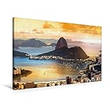  CALVENDO Premium Textil-Leinwand 90 cm x 60 cm quer, EIN Motiv aus dem Kalender Brasilien. Wo die Sonne wohnt  Wandbild, Bild auf Keilrahmen, Fertigbild auf Foto von Rio de Janeiro Orte Orte