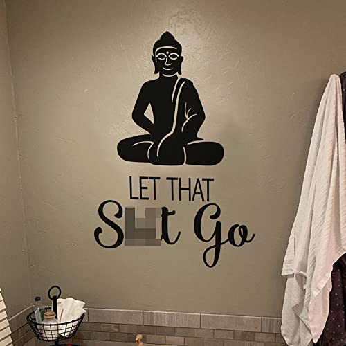 Flywalld Meditation Room Wall Decal Quote Buddha Religious Yoga Wall Art Vinyl Hippie Bathroom Sticker #TOP2