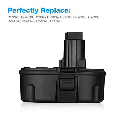 Powerextra 3.7Ah 18V DC9096 DC9098 Replacement Battery Compatible with Dewalt 18 Volt XPR Battery DC9099 DW9095 DW9096 DW9098 DE9038 Cordless Power Tools