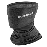 ROCKBROS フェイスカバー uvカット 冷感 夏用 ネックカバー 息苦しくない 日焼け防止 UPF50+ 吸汗速乾 ネックウォーマー スポーツ 自転車 バイク 釣り ゴルフ ランニング サイズ: One Size カラー: ダークグレー