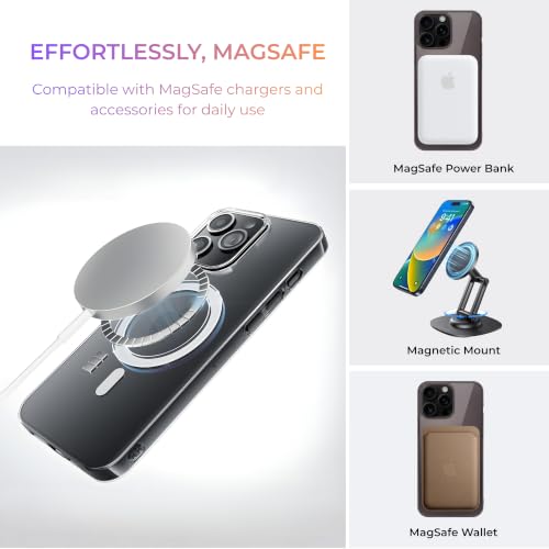 Image of Crystal Translucent Magnet Case for iPhone 13 Pro Max, Premium Polycarbonate, Ultra Strong Magnets, 360 Drop Protection, Raised Camera Protection, MagSafe Compatible