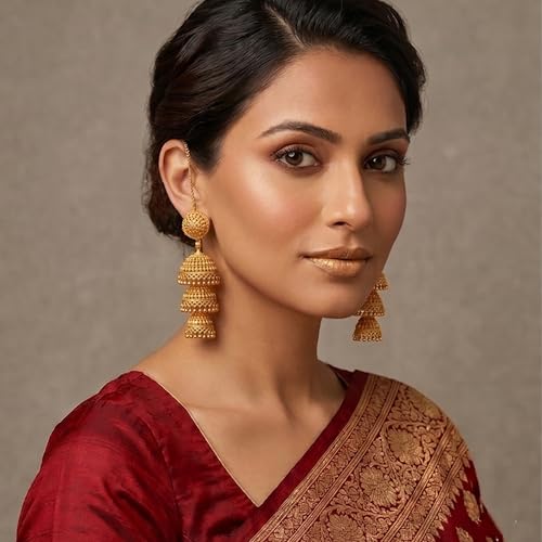 Image of JFL - Jewellery for Less Gold Plated Copper Earrings For Women