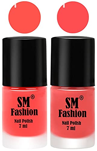 Image of Long Lasting Nail Polish | Nail Paint Combo 7 ml Each) - Set of 2 Baby Pink-Peach Pink