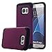 Galaxy S7 Edge Case, Pandawell™ [Corner Protection] Slim Thin Hybrid Dual Layer Shock Absorbing Impact Resist Case Cover for Samsung Galaxy S7 Edge - Purple/Black