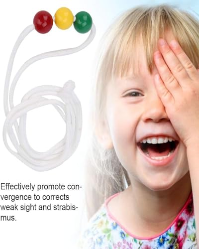 Image of Brock String, Vision Therapy Tool with Adjustable Length, Professional Eye Exercise Equipment for Vision Training, Suitable for Clinics, Schools and Home Use, Helps Improve Eye Coordination and Focus