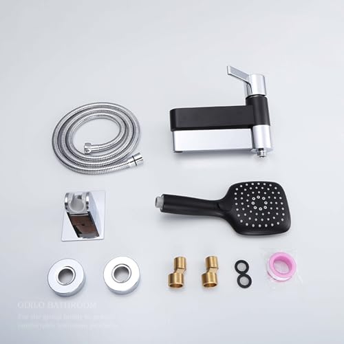 Mitigeur de douche mural avec douchette 3 modes et bec pivotant