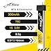 SoloGood 6pcs BT2.0 300mAh 1S Battery Tattu HV 3.8V 75C with 1.0mm Banana Connector for Tiny Whoop Brushless Whoop Drone
