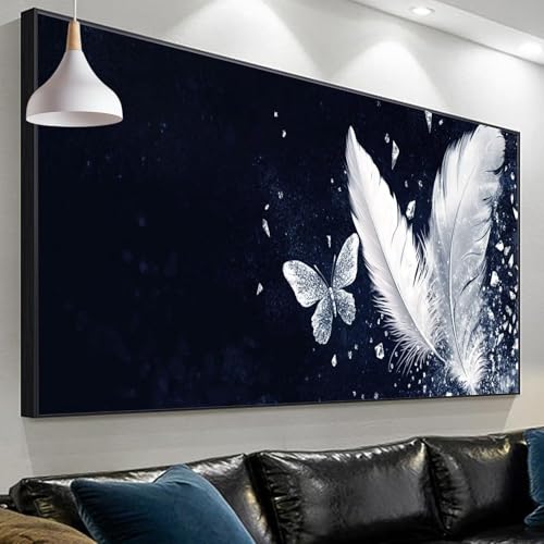 Peinture Diamant Plume pour un salon moderne et relaxant chez soi