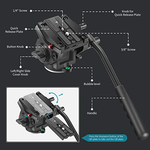 Neewer 2-in-1 Aluminum Alloy Camera Tripod Monopod 70.8 inches/180cm with 1/4 and 3/8 inch Screws Fluid Drag Pan Head and Carry Bag for Nikon Canon DSLR Cameras Video Camcorders Load up to 26.5 pounds Neewer 2-in-1 Aluminum Alloy Camera Tripod Monopod 70.8 inches/180cm with 1/4 and 3/8 inch Screws Fluid Drag Pan Head and Carry Bag for Nikon Canon DSLR Cameras Video Camcorders Load up to 26.5 pounds