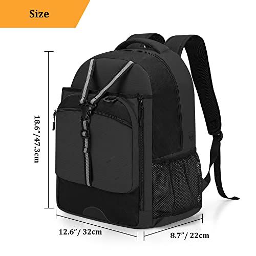 Goburos Tennis Backpack For Men/Women, Tennis Bag With Separate Ventilated Shoe Compartment, Multifunctional Sports Bag For Tennis/Badminton/Pickleball/Squach Racket And Accessories #TOP5