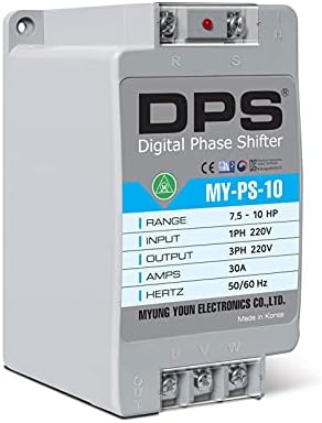 Single Phase to 3 Phase Converter, MY-PS-10 Model, Suitable for 7.5HP(5.5Kw) 23 Amp 200-240V 3 Phase Motor, DPS Should Be Used for One Motor Only, Input/Output 200V-240V, Digital Type