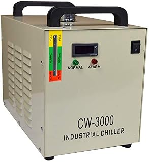 INTSUPERMAI Water Chiller Industrial Water Chiller 9L Capacity 50W/℃ Thermolysis Type Industrial Water Cooling System for Engraving Machine Cooling Machine for 40/50/60W Engraving and Cutting Machine