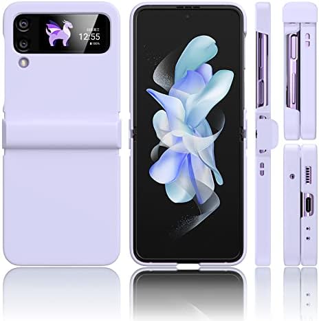 ZCDAYE Case for Samsung Galaxy Z Flip 4,Samsung Z Flip 4(2022) Foldable Flip Case,Silky Touch Shockproof Protective Cover Case for Samsung Galaxy Z Flip 4, Purple