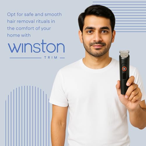 Image of Winston Groom X 5 in 1 Grooming Set for Men with 8 Length Attachment Comb, IPX7 Waterproof Design, Fast Charging Face, Ear, Nose, Beard, Body Hair Trimmer for Men