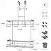 Aitatty Hanging Shower Caddy Over Door: Silver Rustproof Shower Organizer over the Door - No Drilling Bathroom Rack for Inside Shower