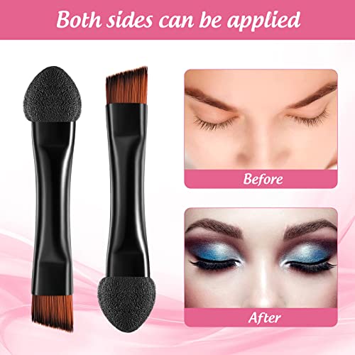 Lurrose Double Sided Eye Shadow Sponge Applicator Eye Brow Make Up Brush Portable Makeup Tool 20Pcs (Black) #TOP1