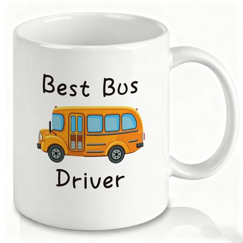 Slugeren School Bus Driver Appreciation Gift, Best Bus Driver Coffee Mug 11 Oz, Christmas, Retirement, Birthday, Graduation Gifts for Men, Bus Driver. Friends
