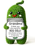 Funny Grandma Christmas Gifts 2025, Unique Stocking Stuffer Idea for New & First-Time Grandmas, Best Grandma Birthday Gifts from Grandkids, Gigi Nana Presents - Handmade Crochet Pickle
