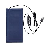 Haofy Pet Heating Mat, Adjustable Temperature USB Powered Soft Warm Pad for Puppies Kittens Reptiles Small Pets Indoors Outdoors 11 X 5.7 Inches (Small Size)