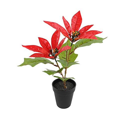 Plante artificielle de Noël et fleur tropicale sous forme de bonsaï artificiel en pot